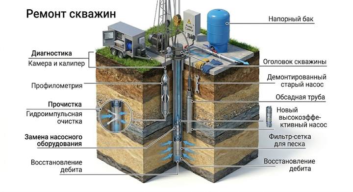 Ремонт скважин в Белорецке